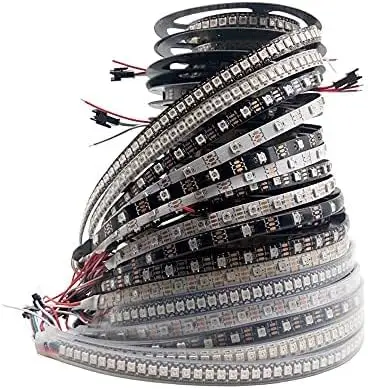 5v ws2812 ws2812b 5050 smd 60 светодиодов 144 светодиод индивидуально адресуемый rgb Светодиодные полосы света