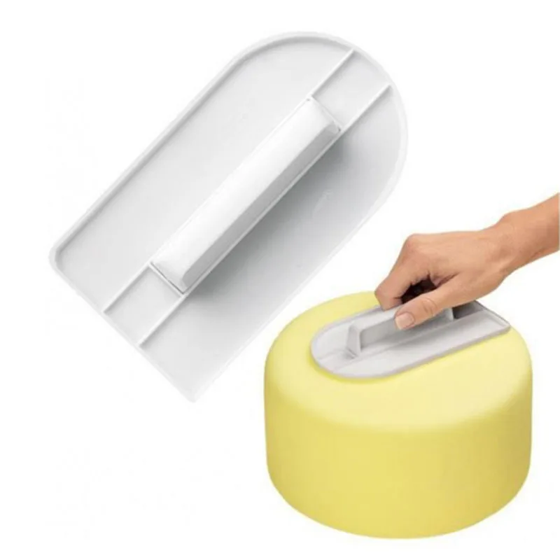 Cake Cream Smoother Plastic Handle Cake Cream Scraper Baking Tool