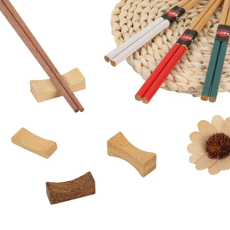 Wholesale Creative Bamboo Chopstick Rest Stand Disposable Chinese Style Kitchen Rack for Chopsticks and Spoons Holder