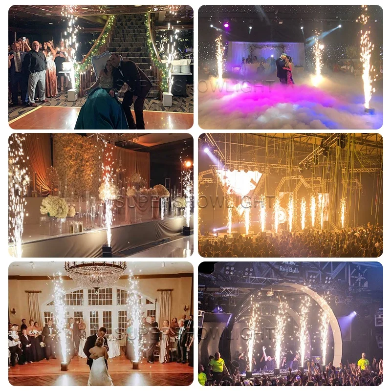 Wireless 750W cold spark machine  DMX512 remote control Effects Equipment Dj Wedding Party Stage Fireworks Fountain Machine