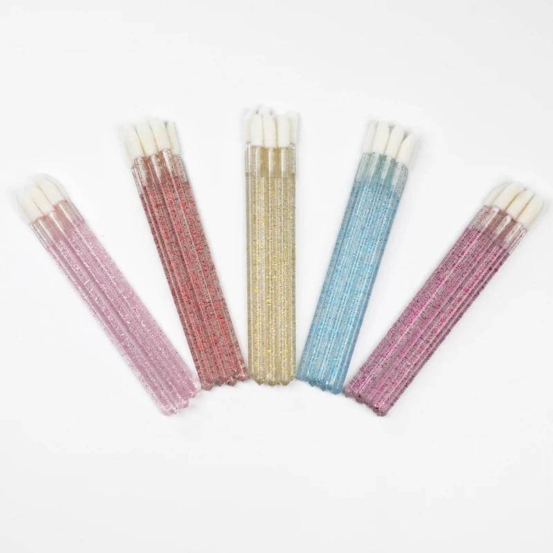 Glitter Handle Lip Fine Eyeliner Brush Disposable Liquid Eyeliner Brush Lip Liner Brush Eye Makeup Tools
