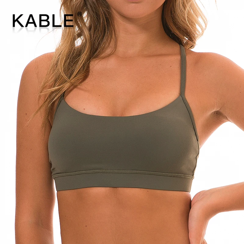 Athletic Wear Running Bra Beauty Back Y Cross Sports Bra Solid Color Ladies Sport Bra For Women