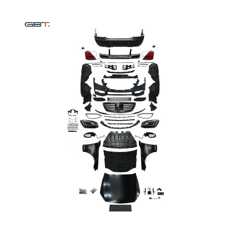 GBT Mercedes W221 upgrade to W222 maybach conversion facelift To 2018 Mercedes-benz W222 Body kit for 2006-2012 S M W221 bodykit