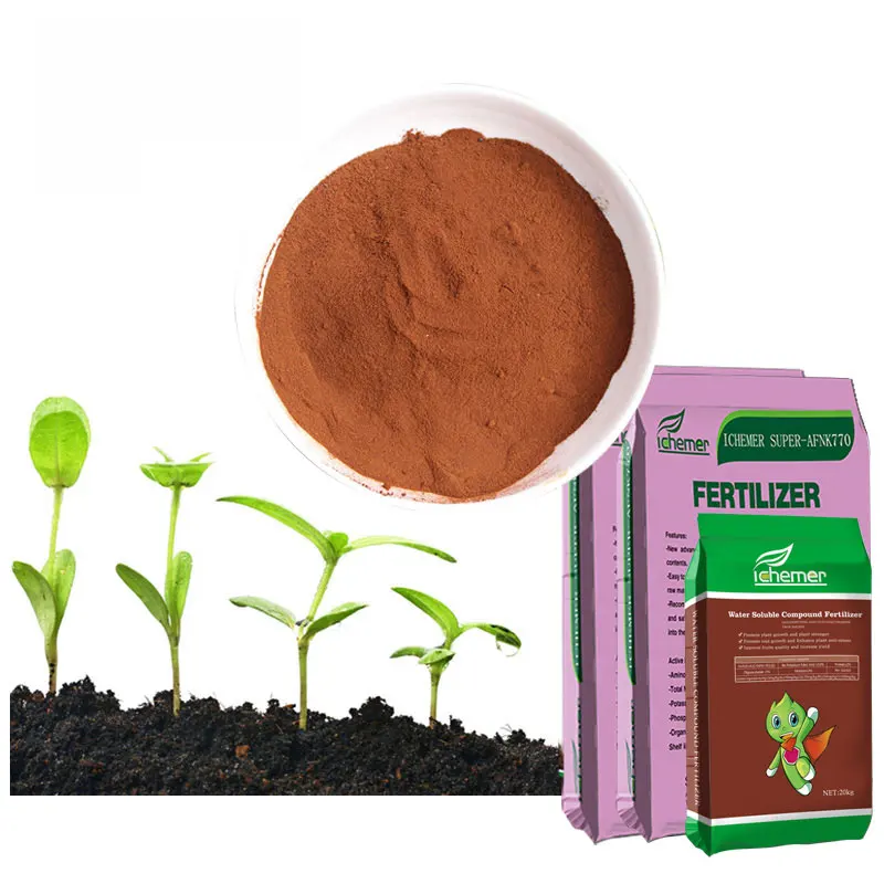 Agriculture general organic compound fertilizer humic acid 70% fulvic acid 5% fertilizer