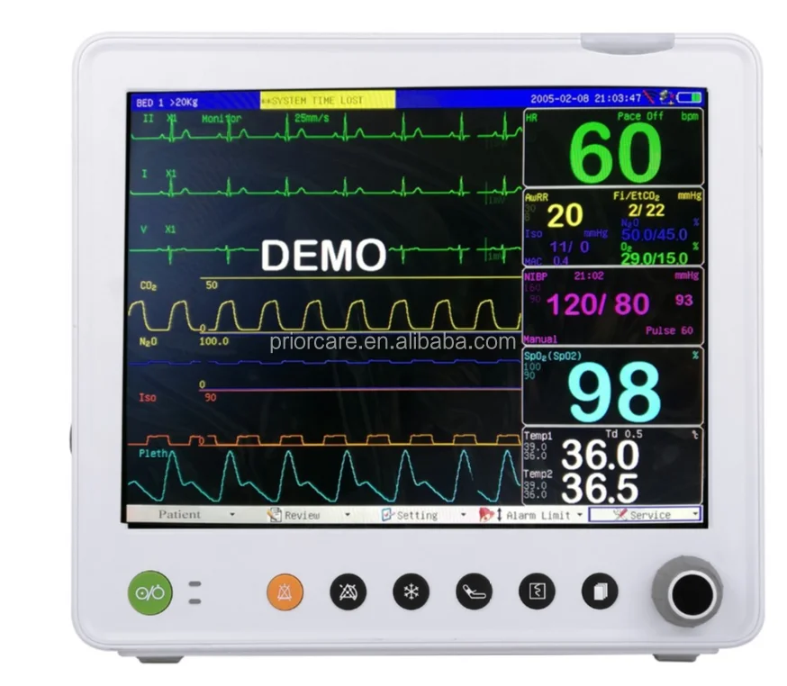 Medical Equipment 12 Inch  Vet CA600 Multi Parameter Veterinary Monitor ETCO2 Monitoring