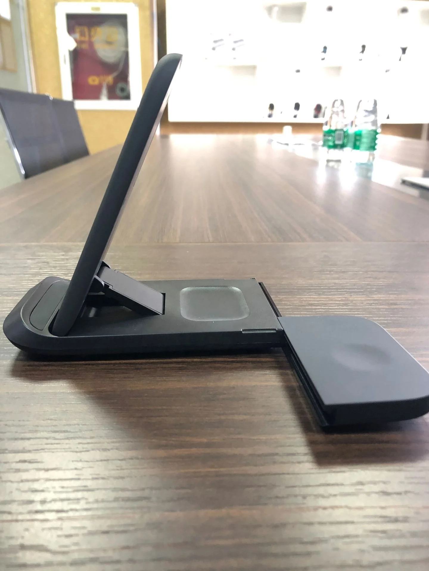 3 in 1 Magnetic Folding Mobile Phone Holder with New Wireless Charger Storage Holders & Racks