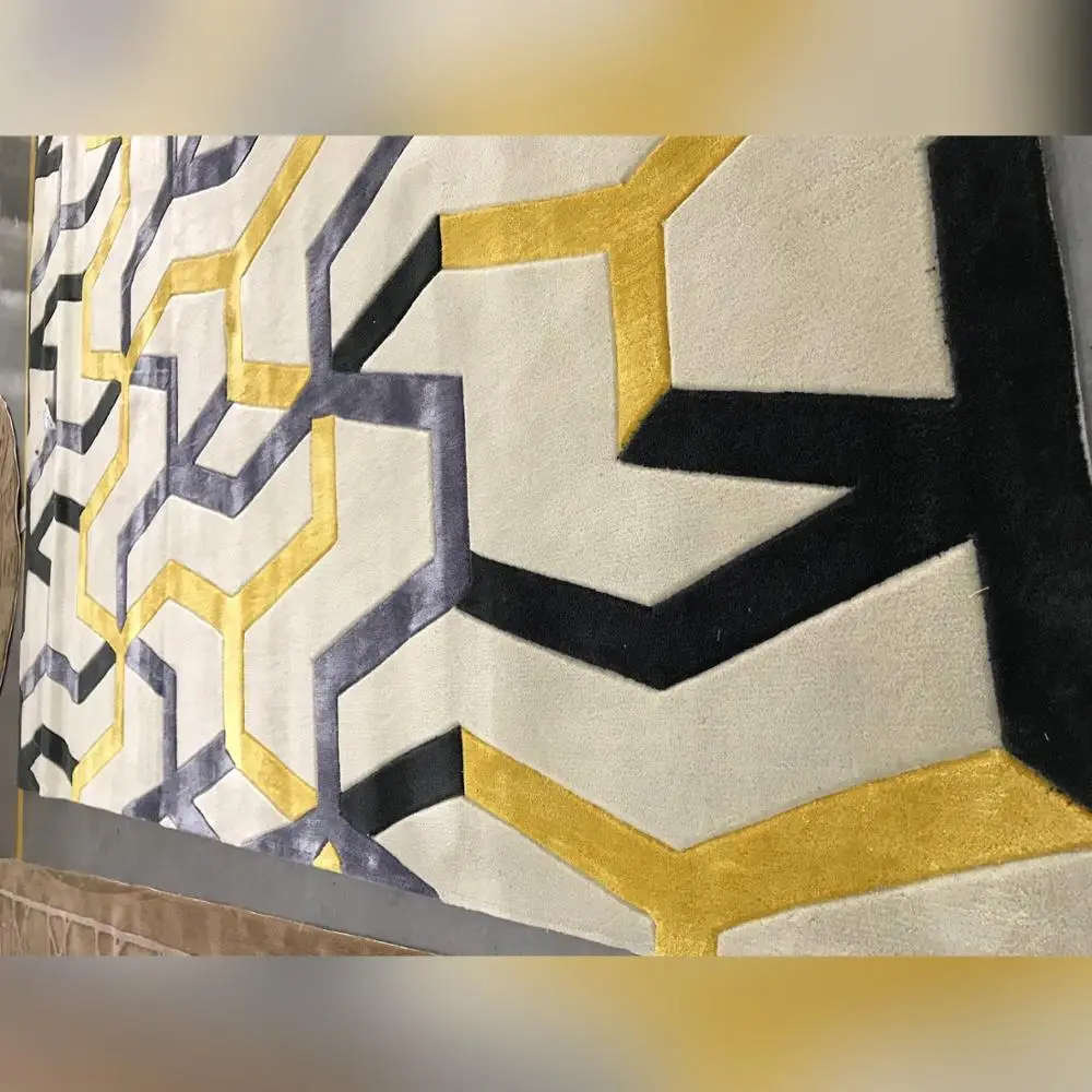 Handmade Royal Crystal Velvet high quality Floor  Fabric rug Modern Luxury Exhibition Room Mat Carpet