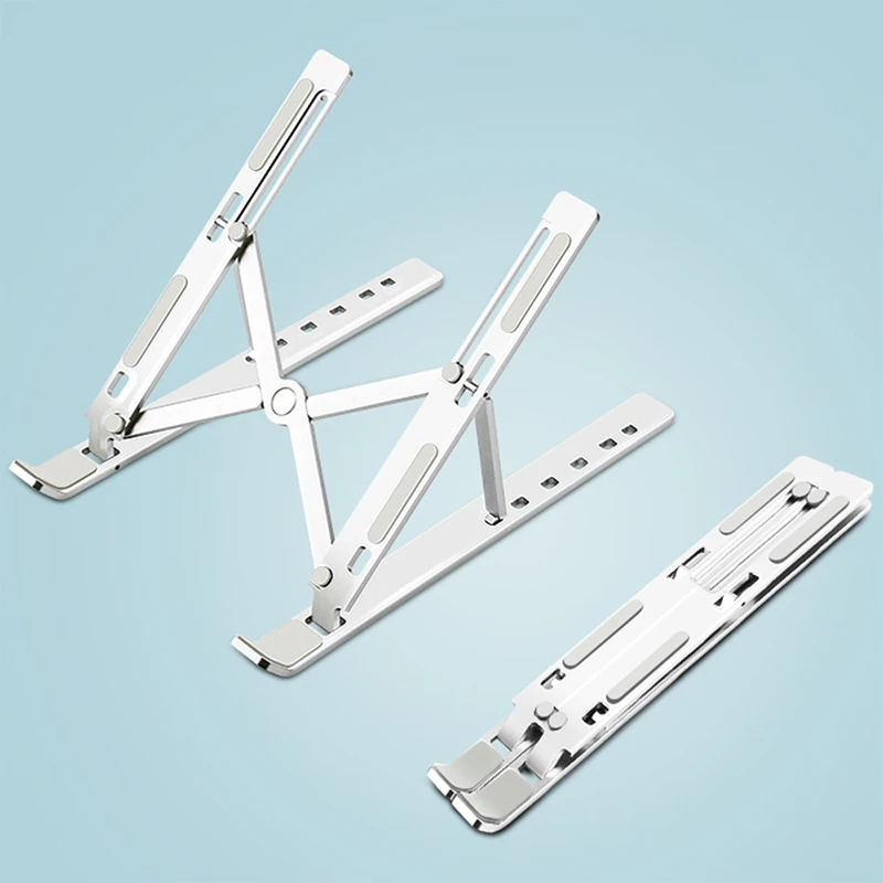 N3 Foldable Aluminum Laptop Stand Holder for Desks Collapsible Metal Laptop Height Adjust Stand