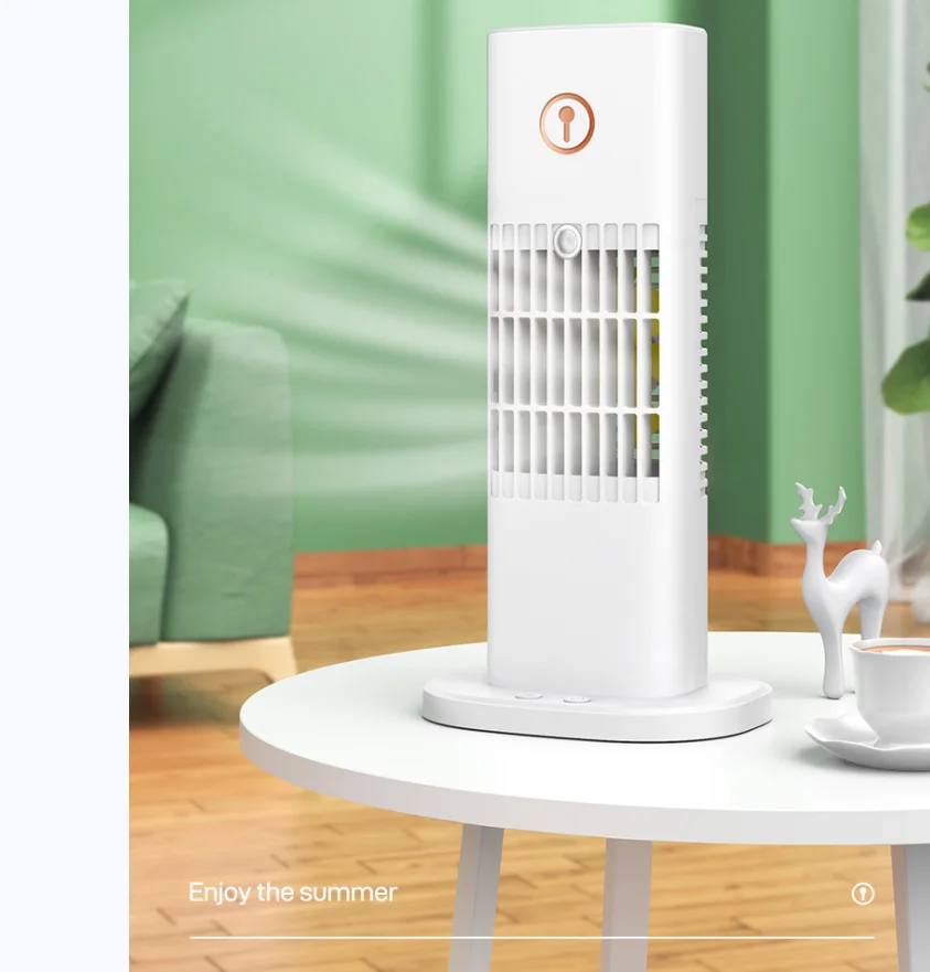 GOOD QUALITY Air cooler with water top top Tower fan Humidifier Spray fan USB Mini home air conditioner fan