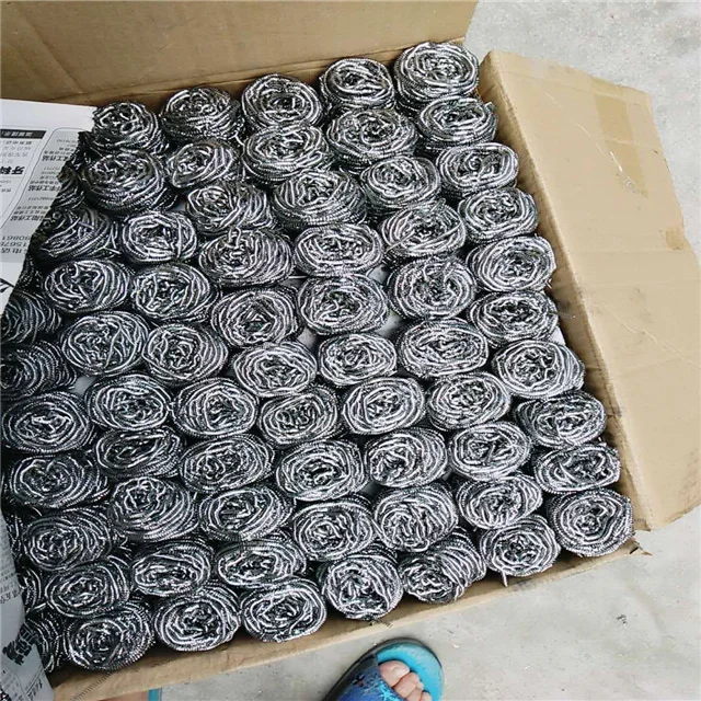 Stainless Steel 410 Scrubber Sponge Pad Scourer Ball/ Kitchen Scourer Dish Wash Ball Pot Cleaning Ball 15g 4pcs