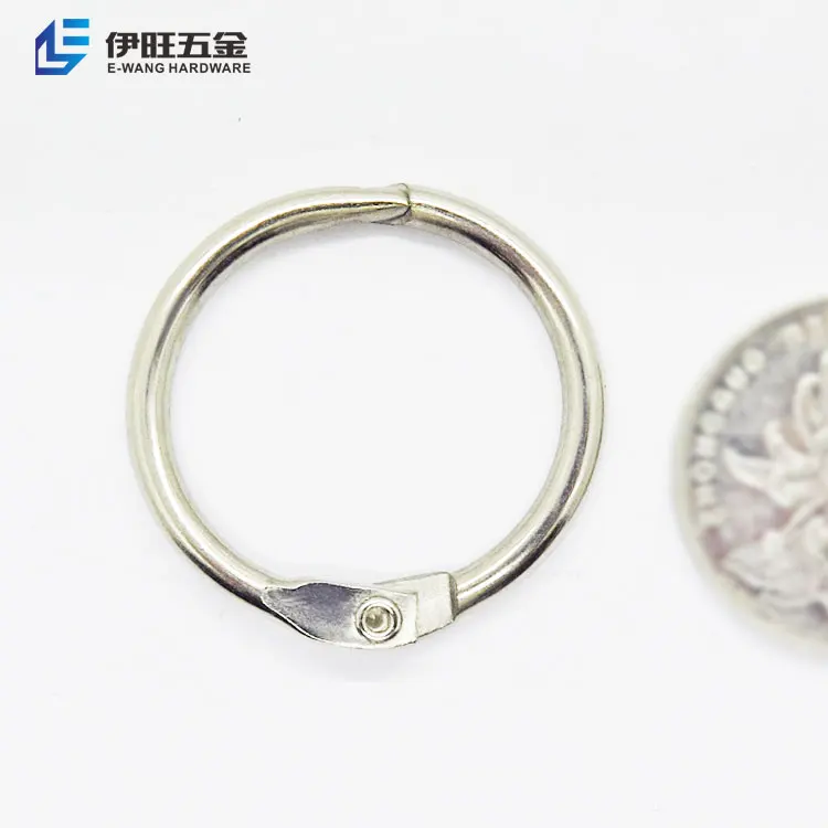 YIWANG Wholesale Silver O-Ring Metal 1 Inch Loose Leaf Book Ring For Notebook