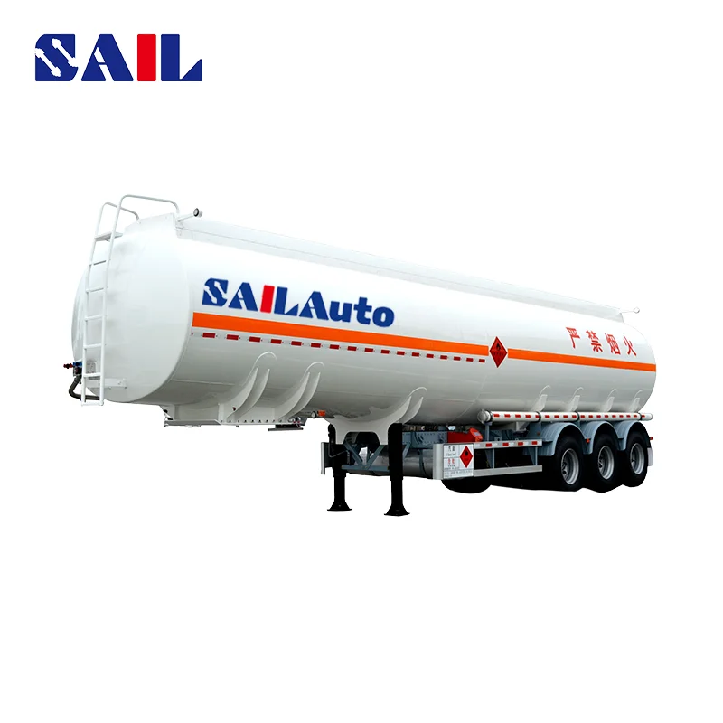 SAIL OEM Custom 3 Axles Fuel Tanker 40 ton Oil Tank Semi Trailer Liquid Material Transporter Liquid Nitrogen Tank Truck for sale