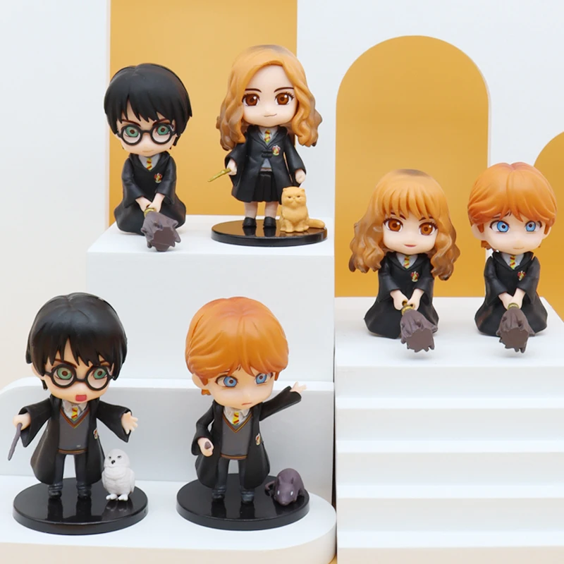 New Style Hot Selling Magic Academy figurine anime 6 Piece action figure set Kid Gift Desktop Ornament