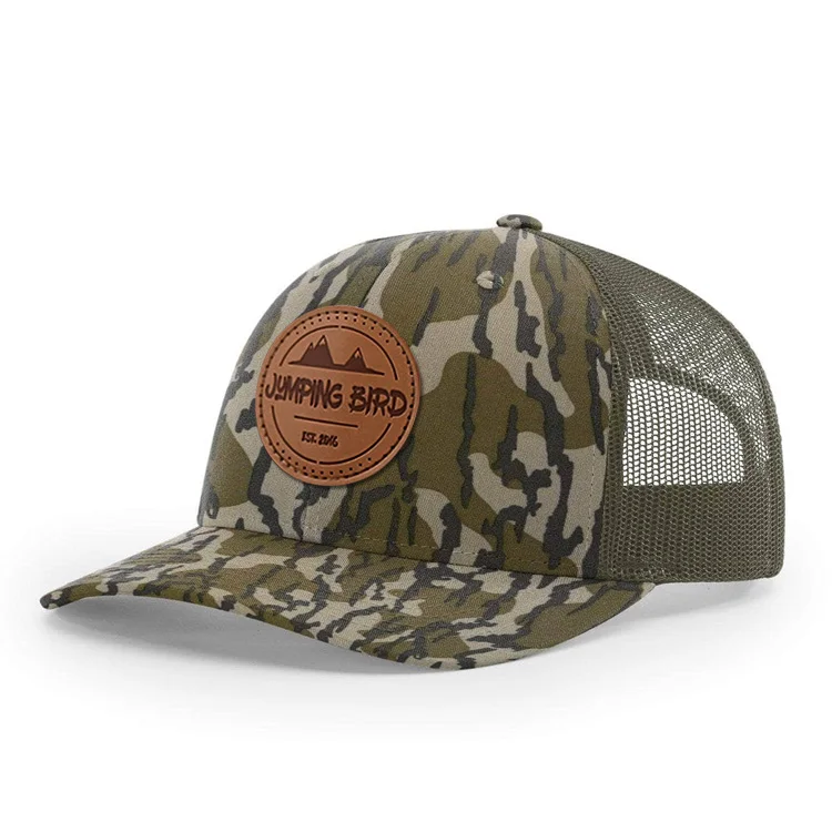 hengxing Custom Embroidery Logo Animal Patch Fitted Baseball Caps Camo Gorras Original Trucker Hat 112 Trucker Hat