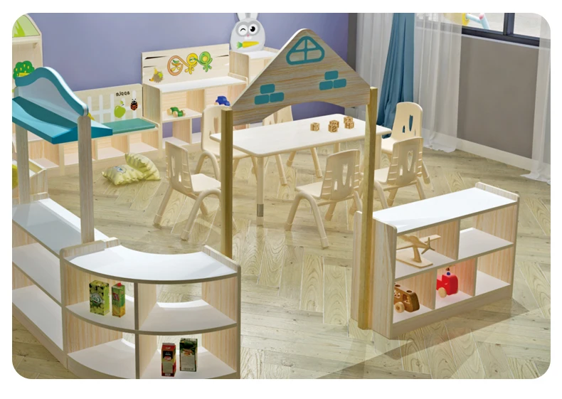 Набор мебели для детского сада из дуба, шкаф для хранения, делитель для классной комнаты