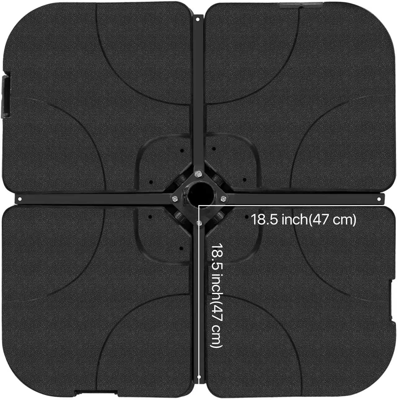 60L Outdoor Cantilever Hanging Patio Umbrella Base 4-Piece Umbrella water Base w/Carry Handles