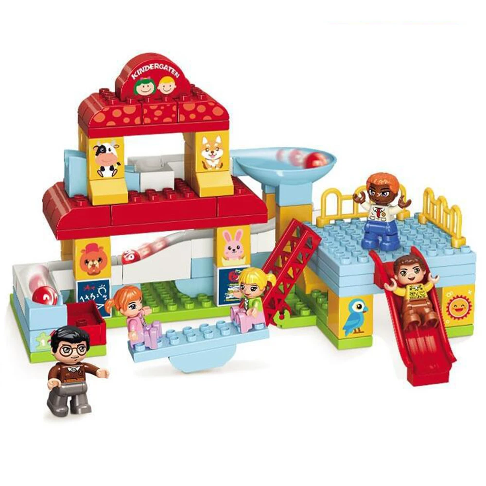 2022 Amazon Best Selling 93 pcs Kids Learning Educational Toys 3d Color Building Blocks Game Plastic Toys