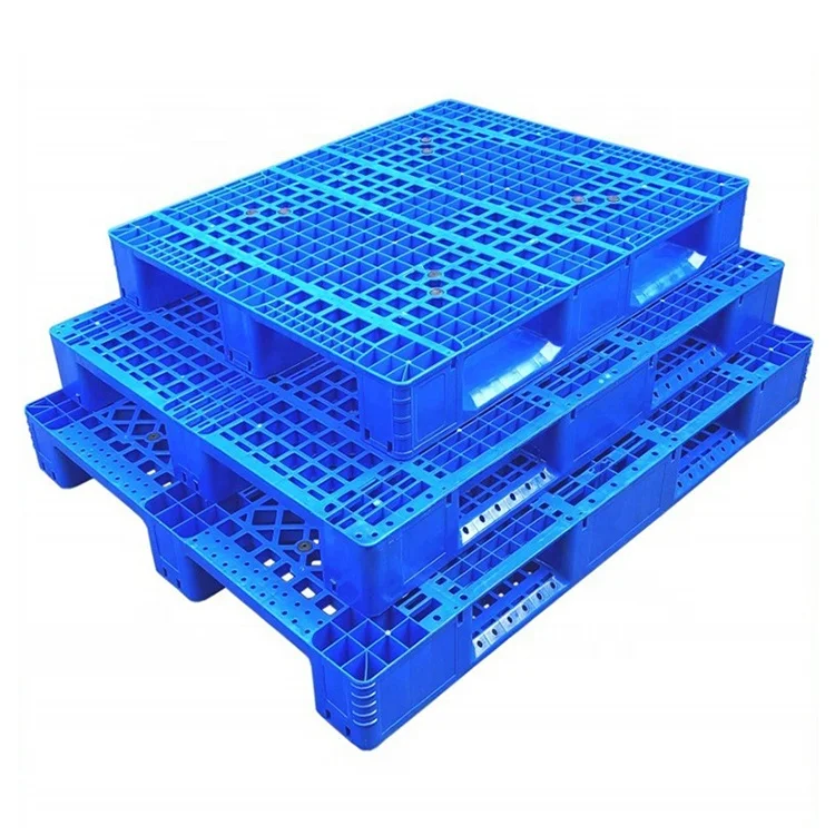 Manufacturer High Quality 3 Runners Hdpe Mesh Single Faced Logistics Plastic Pallet For Transport Storage Use