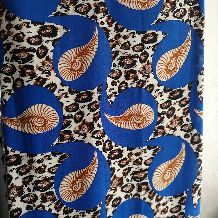 
New fashion customized woven rayon viscose printed stock lot fabric for dress materials 