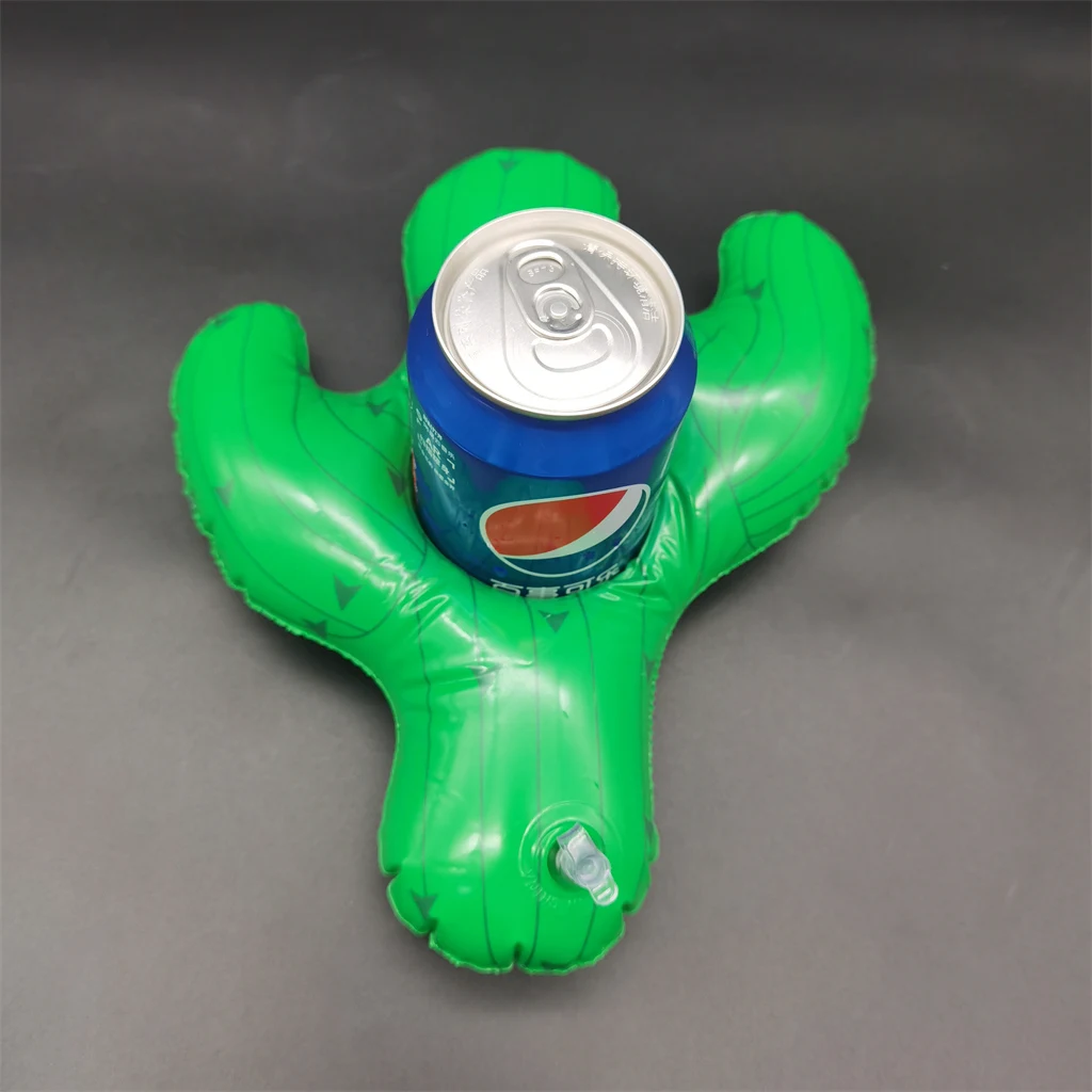 Wholesale cheap custom summer party bucket PVC floating cactus cup drink wine bottle holder inflatable swimming pool toys