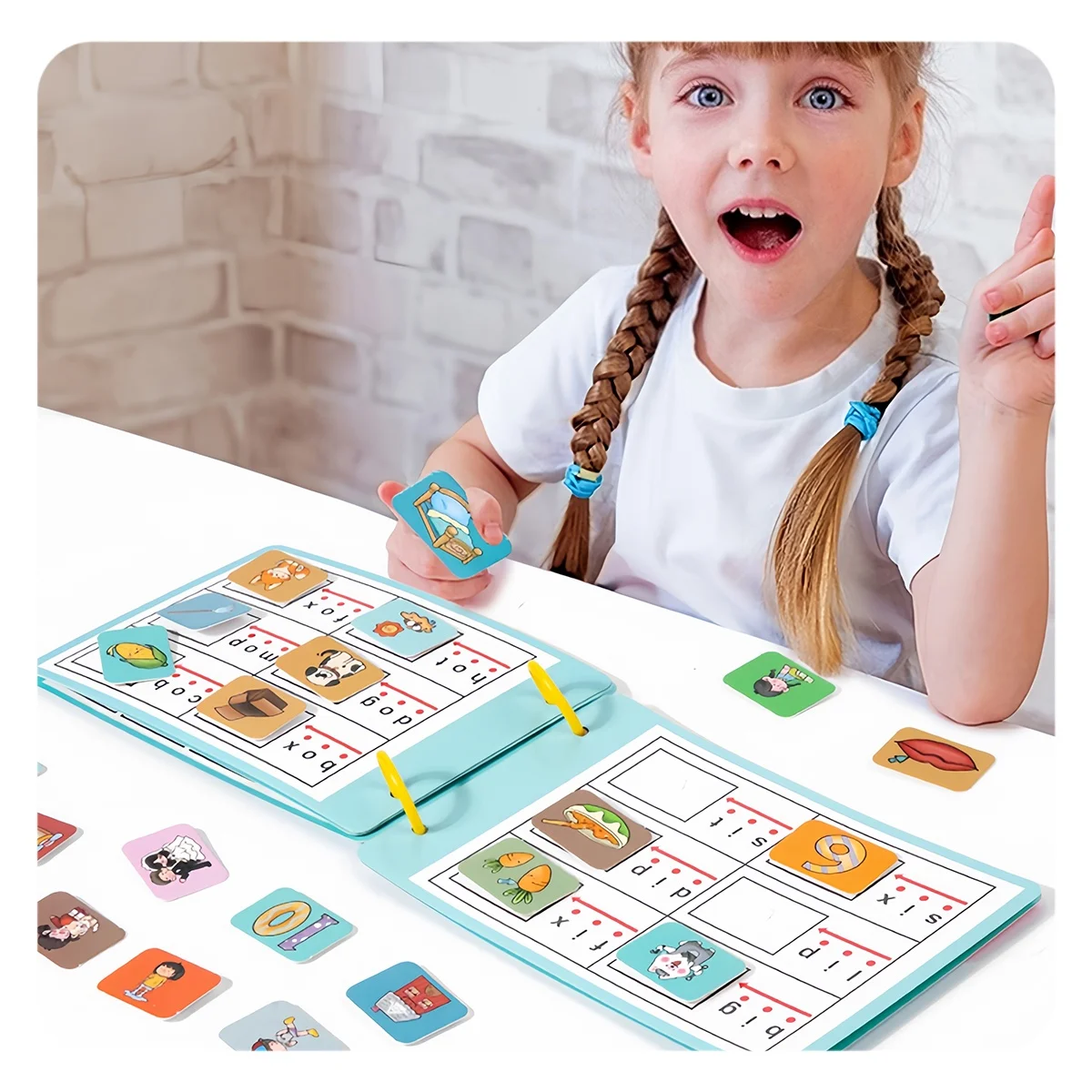 Children Early Learning Spelling Busy Book Educational Activities Puzzle Paste Matching Game Toy Montessori Kids Quiet Book Toys