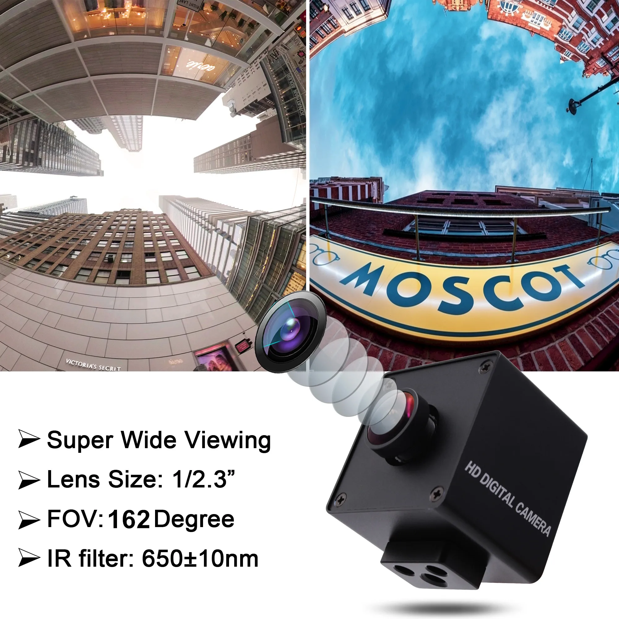 ELP UHD 4K Mini Sony IMX317 CMOS Sensor Webcam 2160P 30fps Wide Angle170 Degree Fisheye USB Camera for KIOSK  ROBOT Virtual Game
