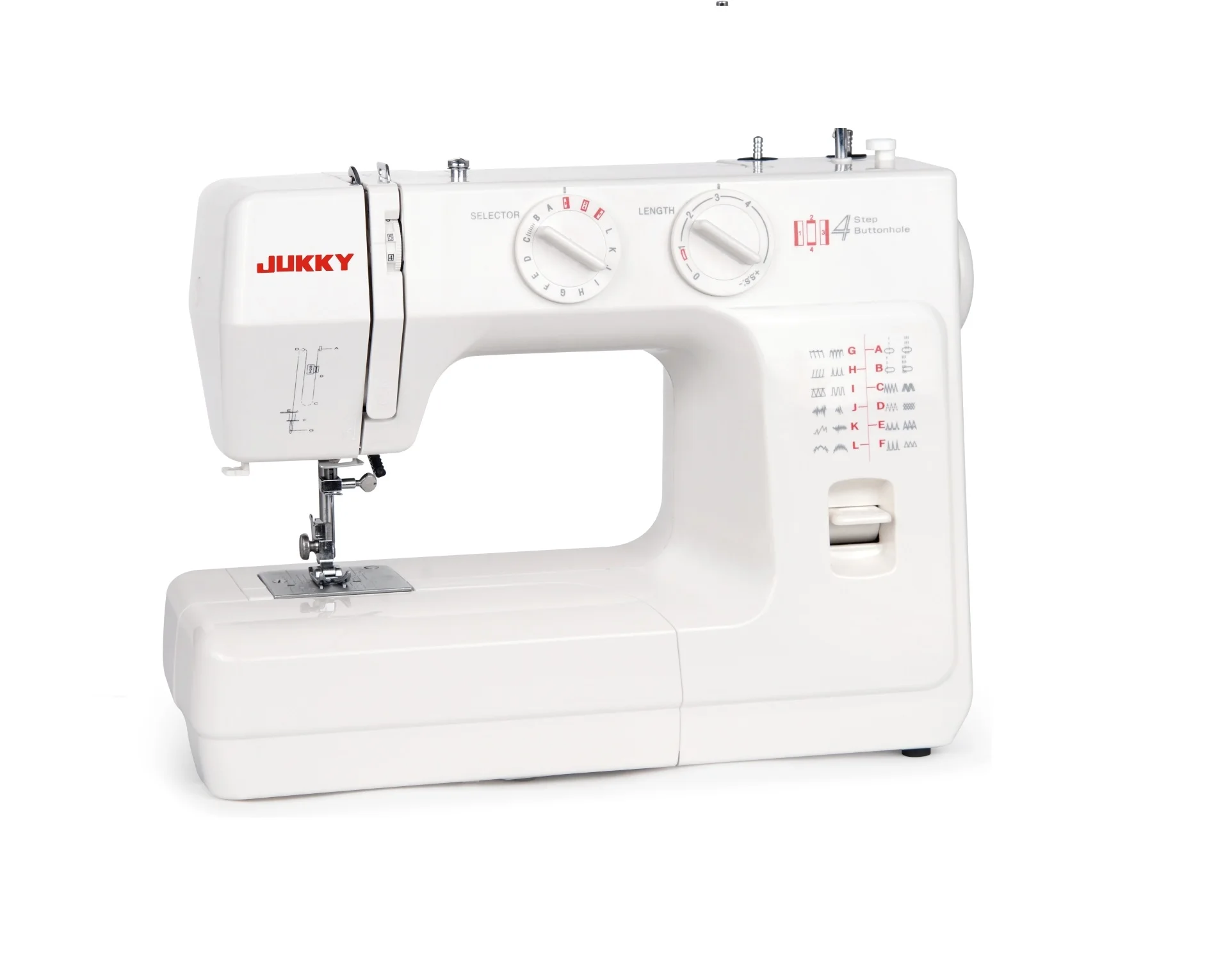 Высококачественная многофункциональная швейная машина для дома JK6224, для домашнего использования, 24 стежка, 4-ступенчатая пуговица, Легкая резка ниток