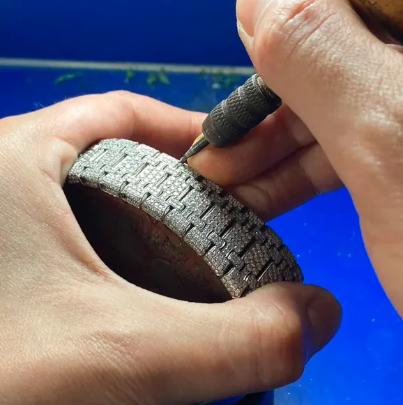 Moissanite Diamond Watch Iced Out Moissanite Hip Hop Watch Moissanite Watch For Rappers