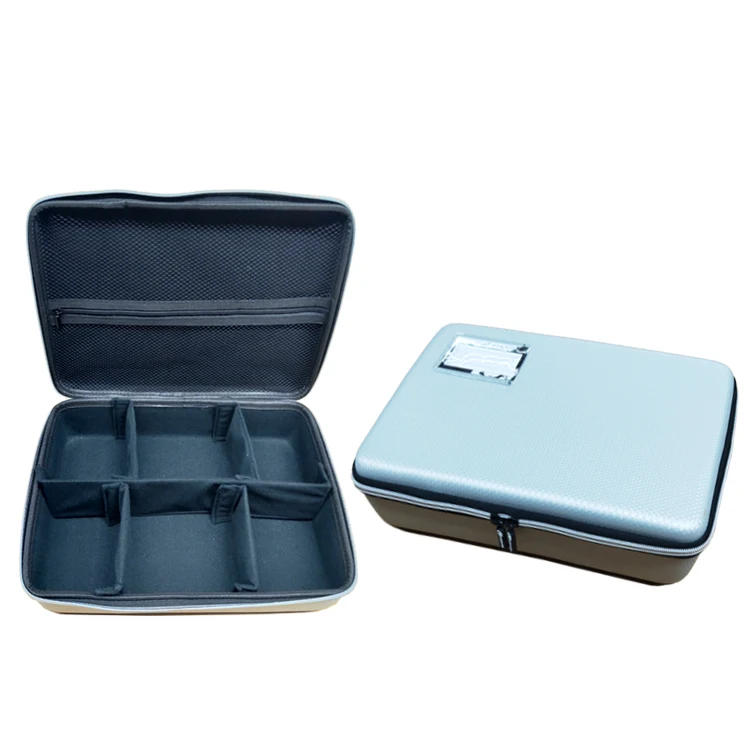 New Design Removable Dividers Shockproof EVA Tool Storage Case,Silver PU Leather Watch Storage Case