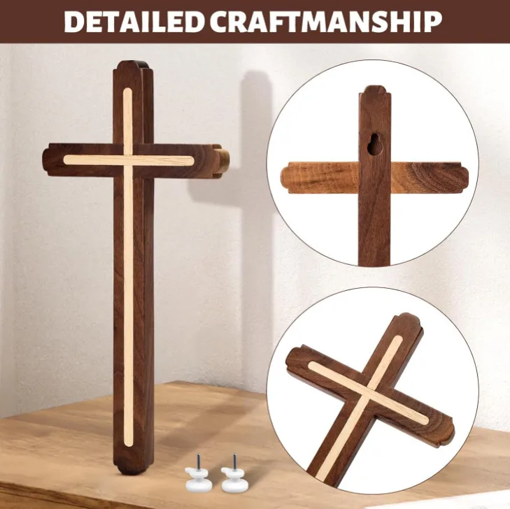 Wall Hanging Jerusalem Holy Spirit Decor Christian Catholic Religious Wood Christian Cross