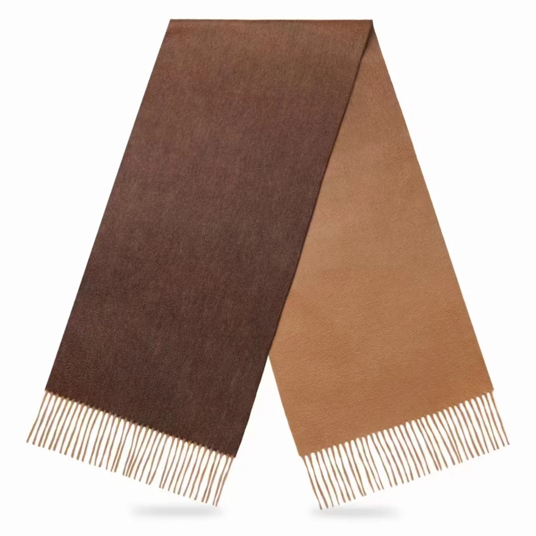 wholesale winter women hijab gradient 100% cashmere muffler scarf shawl designer wool scarf