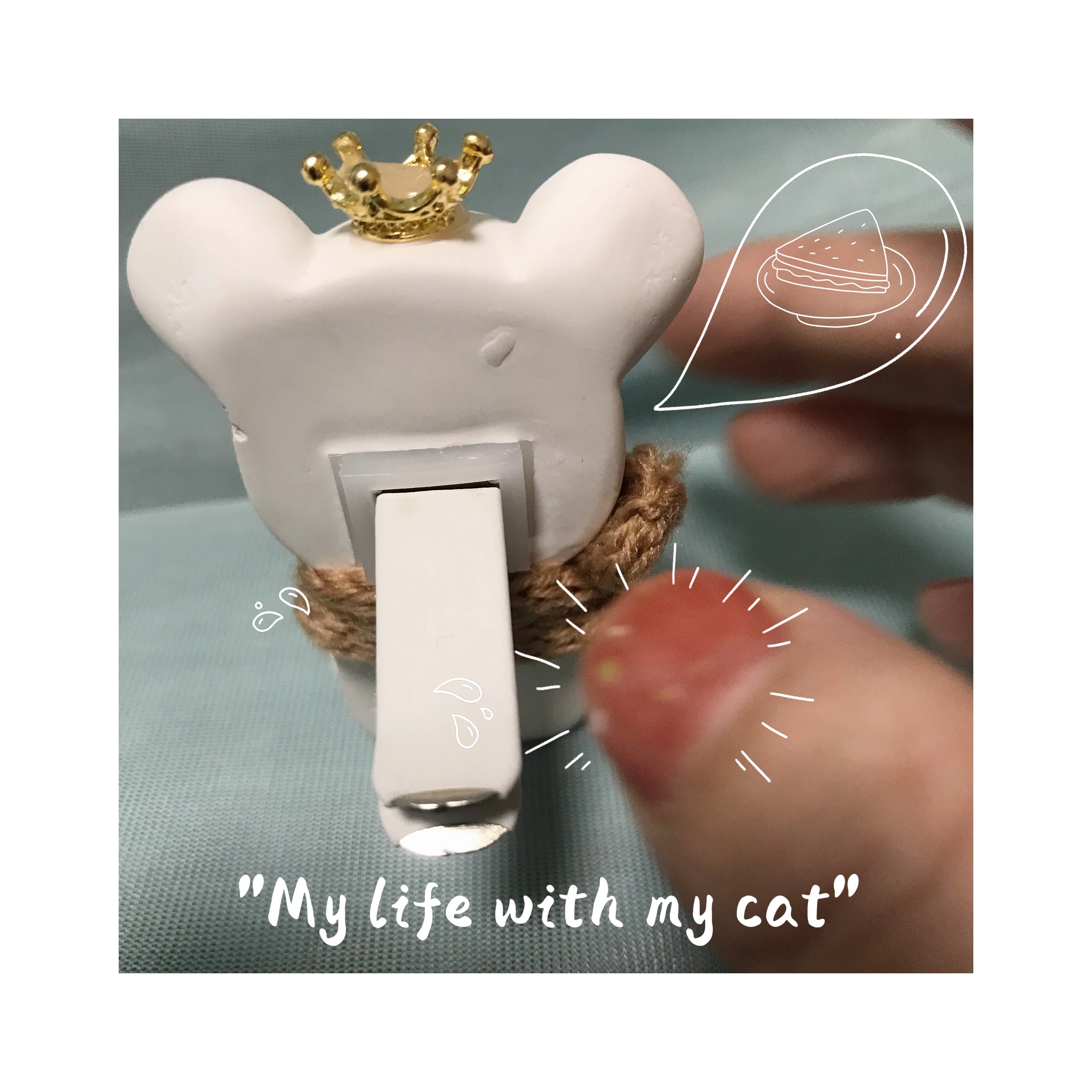 Hand-made brown cup bear ceramic car decoration cute bear essential oil perfume perfume diffuser air freshener ventilation