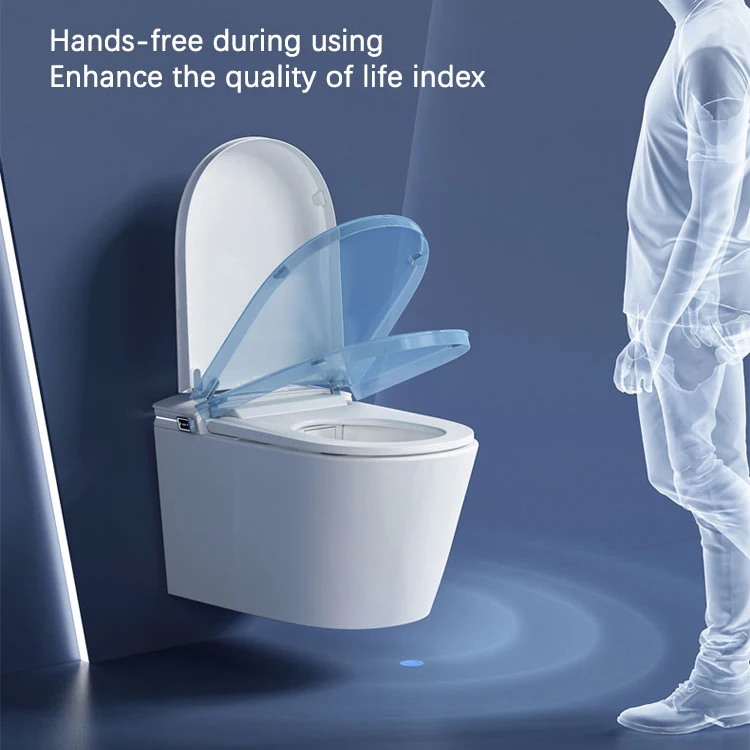 High-End Intelligent Wall Mounted Toilet Bowl Bathroom Wc Electronic Toilet Commode Automatic Smart Toilets