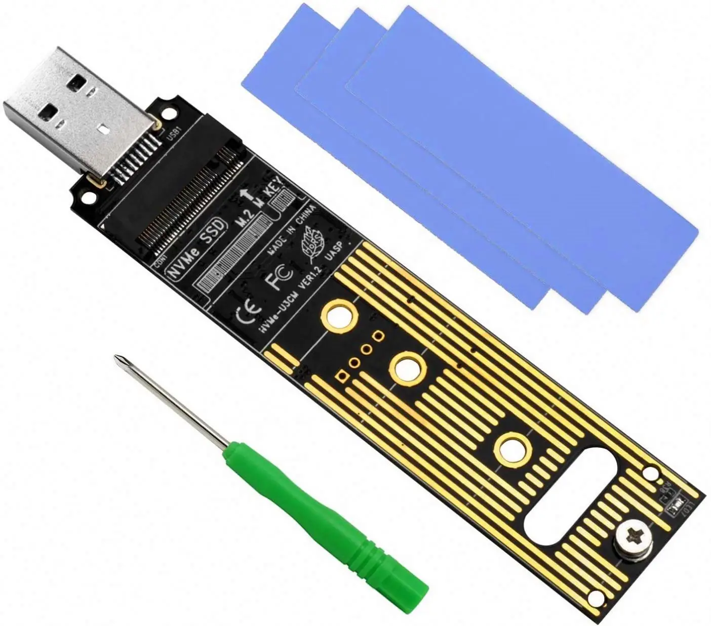 M.2 SSD to USB 3.1 Adapter PCI-E to USB-A 3.0 Solid State Drive Internal Converter Card Card