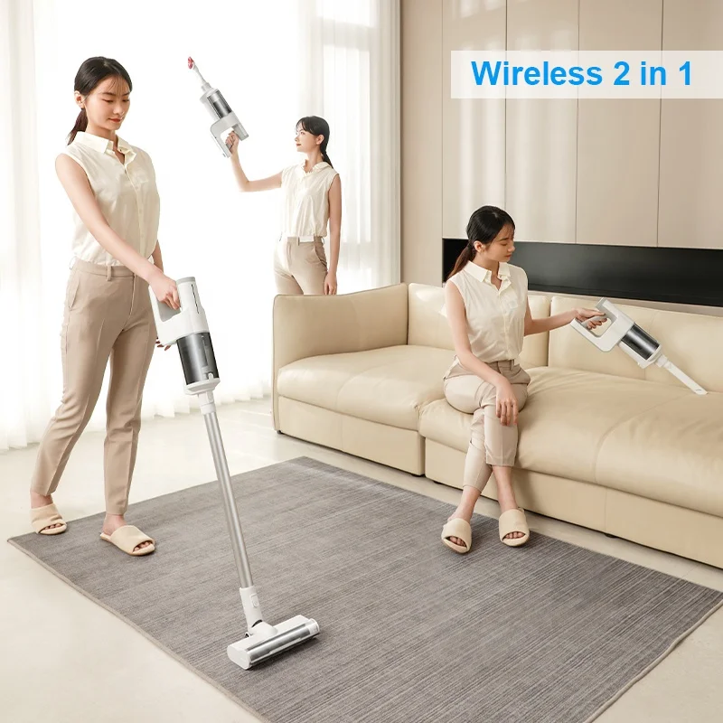 JK-Q8 Wireless Aspirador De Po Vertical Upright Battery Powered Aspirapolvere Wet And Dry Hand Stick Vacuum Cleaner