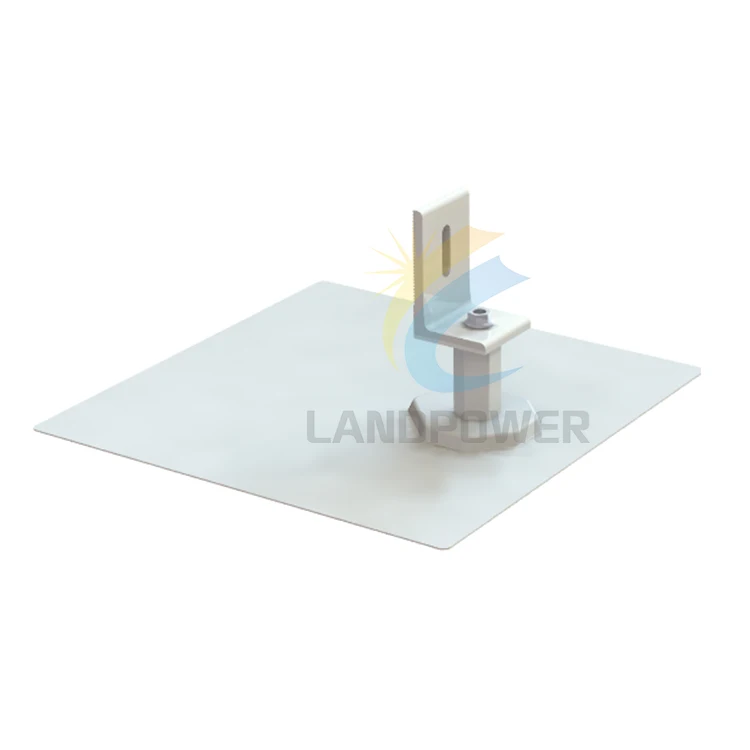 Asphalt Solar Shingles Plate Flash L feet Flashing Hook Asphalt Roof Solar PV Mounting L feet Flashing Kit