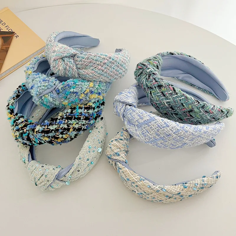 2024 Good Quality New Style Rhinestones Custom Vintage Elastic Korean Exquisite Glisten Wholesale Designer Headbands For Women