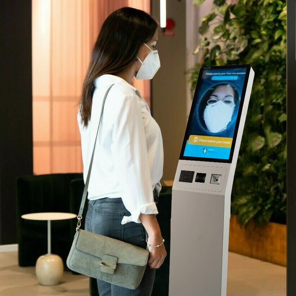21 22 inch Floor Stand touch screen parking auto payment kiosk self service with NFC thermal printer