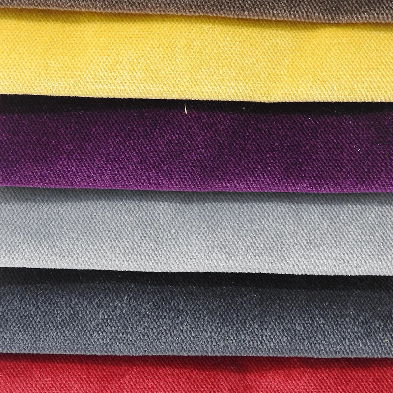 
2021 new design modern upholstery cheap Chinese factory velvet fabric for sofa cover use 