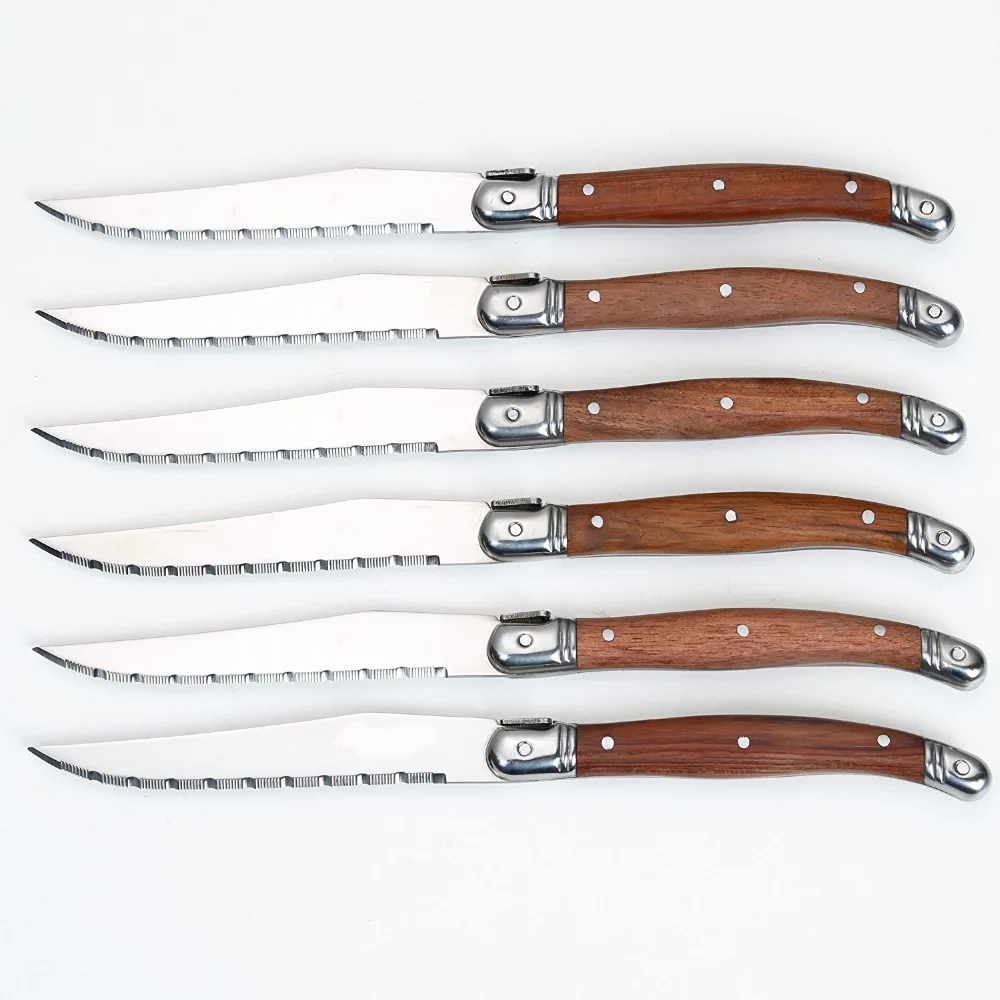 Low Price 6pcs Steak Knives Kitchen Knives Laguioles Cutlery Set For France Market 6Pcs Steak knife set