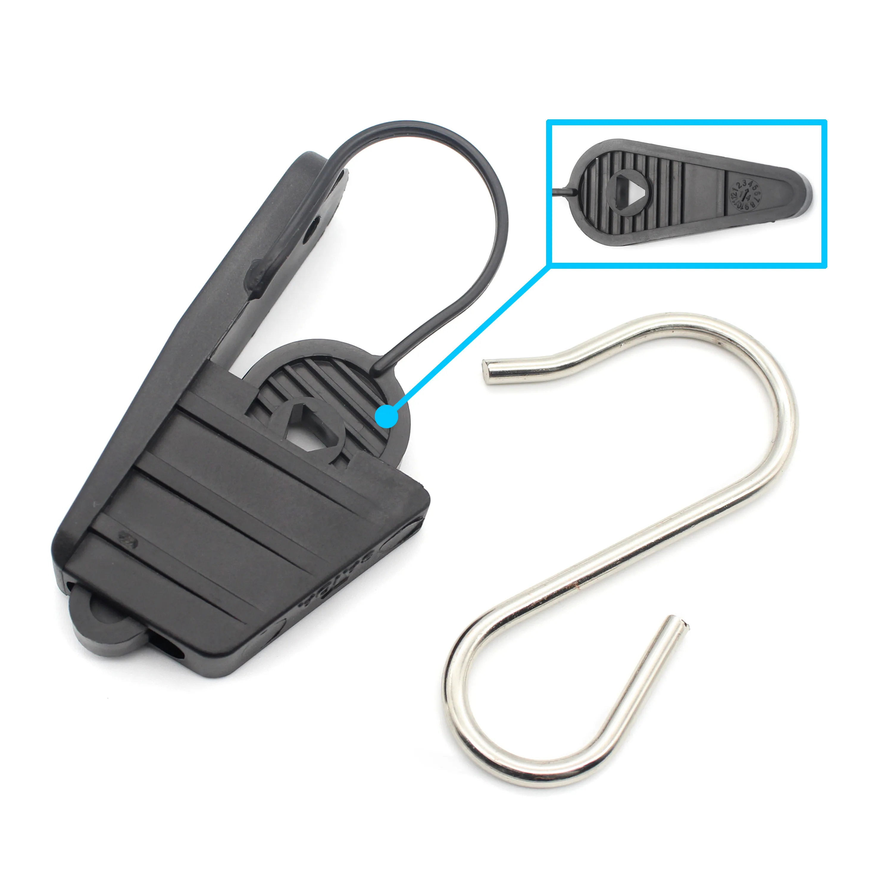 FTTH Adjustable Plastic Suspension Clamp Optic Drop Cable Wire Clamp