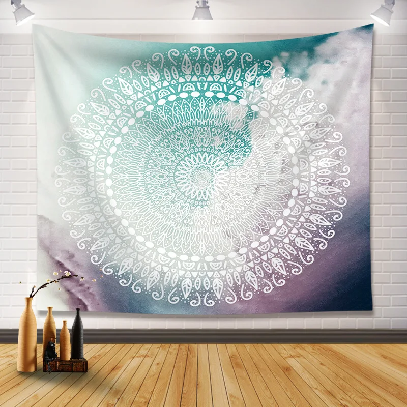 Nordic INS American Home Decor Tapestry Hanging Cloth Background with Bohemian Mandala Christmas Style Made of Polyester