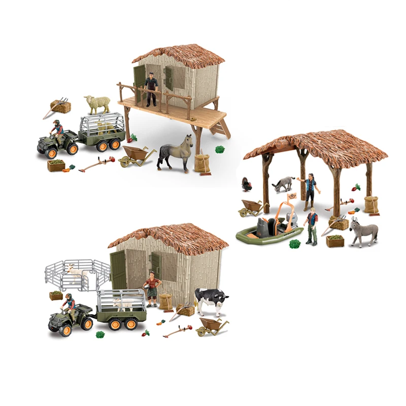 Non-toxic farm animal toy set for plastic anime figure toys for sale