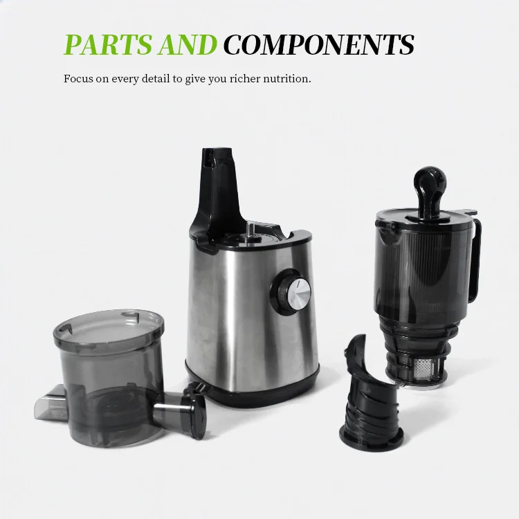 GDOR Cold Press Juicer 4.3 Feed Chute Tritan Material Powerful 200W Fruit Slow Juicer Machines Extractor