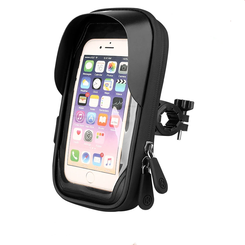 Adjustable Mountain Bike Handlebar Bag Bicycle Mobile Phone Case Waterproof Cycling Phone Mount Holder