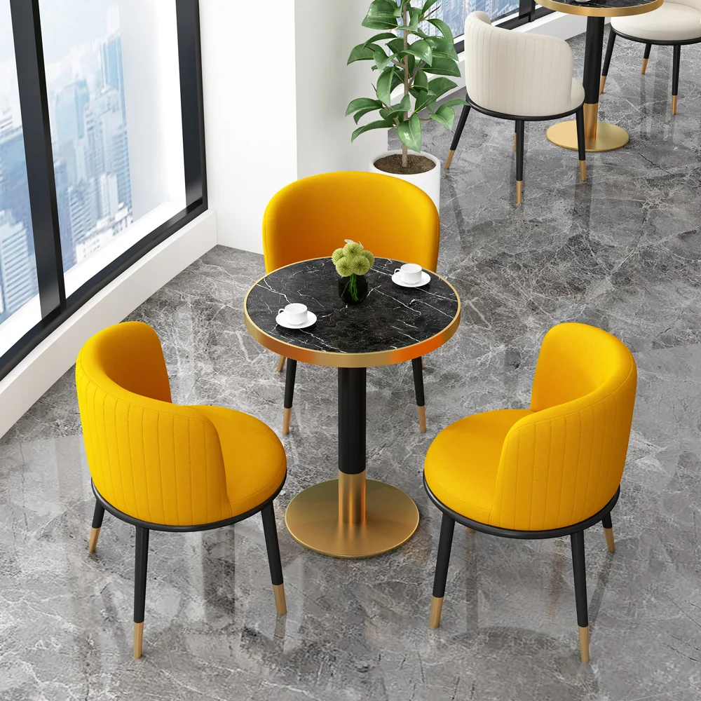 new household marble rectangular dining table Widely Used modern dining table Apartment marble dining table and chair