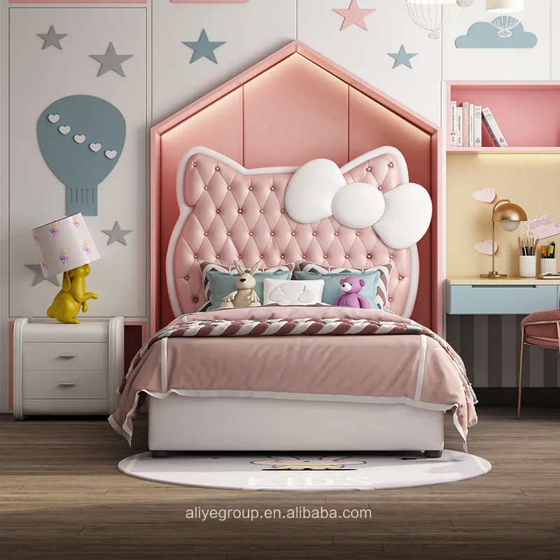 2020 Foshan factory good price children hello kitty bedroom furniture set