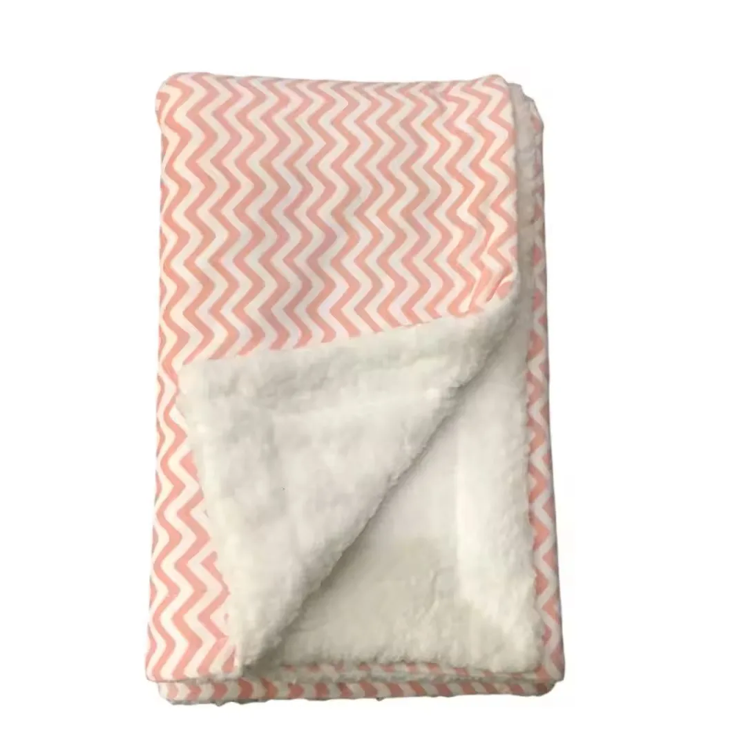 Super Soft Cozy Comfortable Pink Weave Flannel Fleece Blanket Short Plush Lovely Baby Blanket