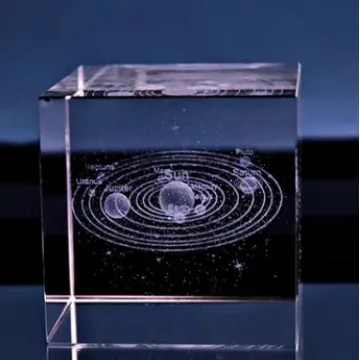 High Quality Transparent 3d Crystal Cube Crystal Glass Cubes Crystal Decor
