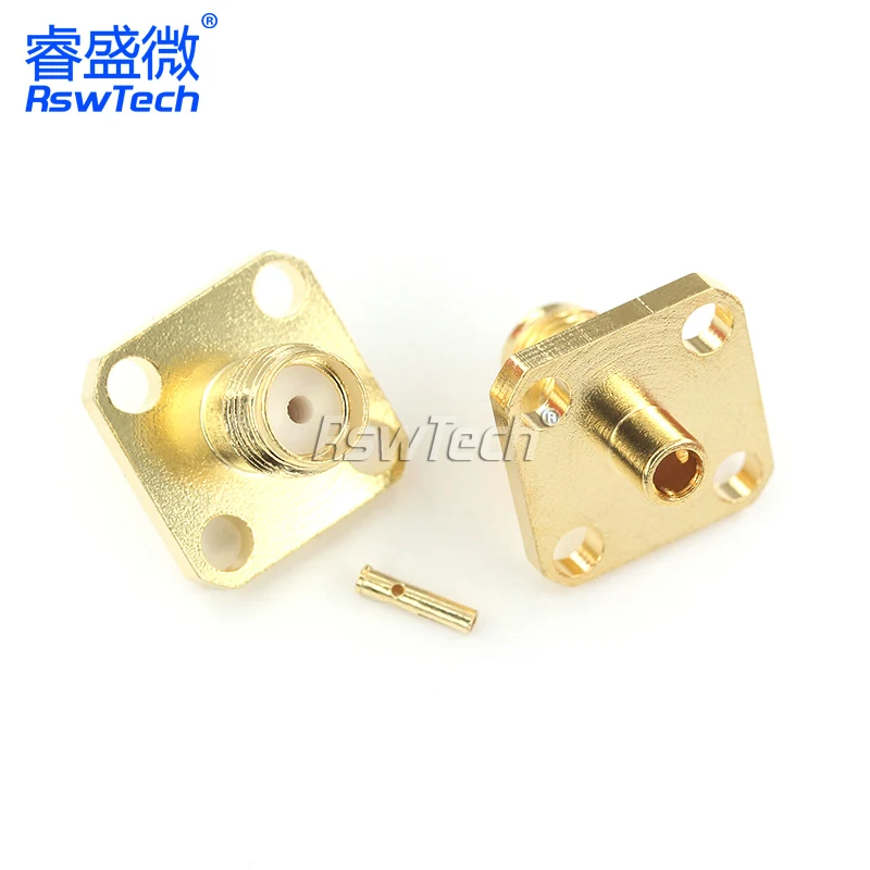 SMA-KFB2 RG405 4 hole flange Industrial Metal Xlr Male Female Solar Wire usb-a gx16 Connector